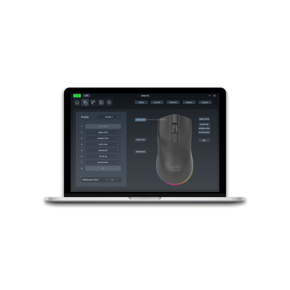 Souris sans fil Tri-Mode MM-T3