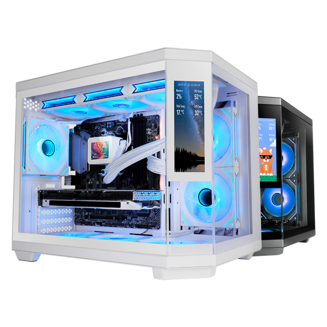 Caja Custom Micro‑ATX MC‑3TCORELCDM | Mars Gaming