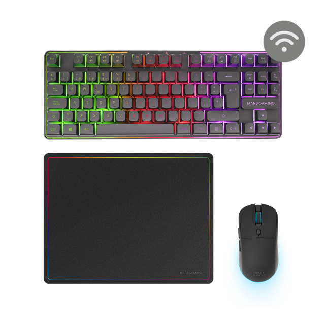 Wireless Combo Gaming 3EN1 MCPWTKL | Mars Gaming