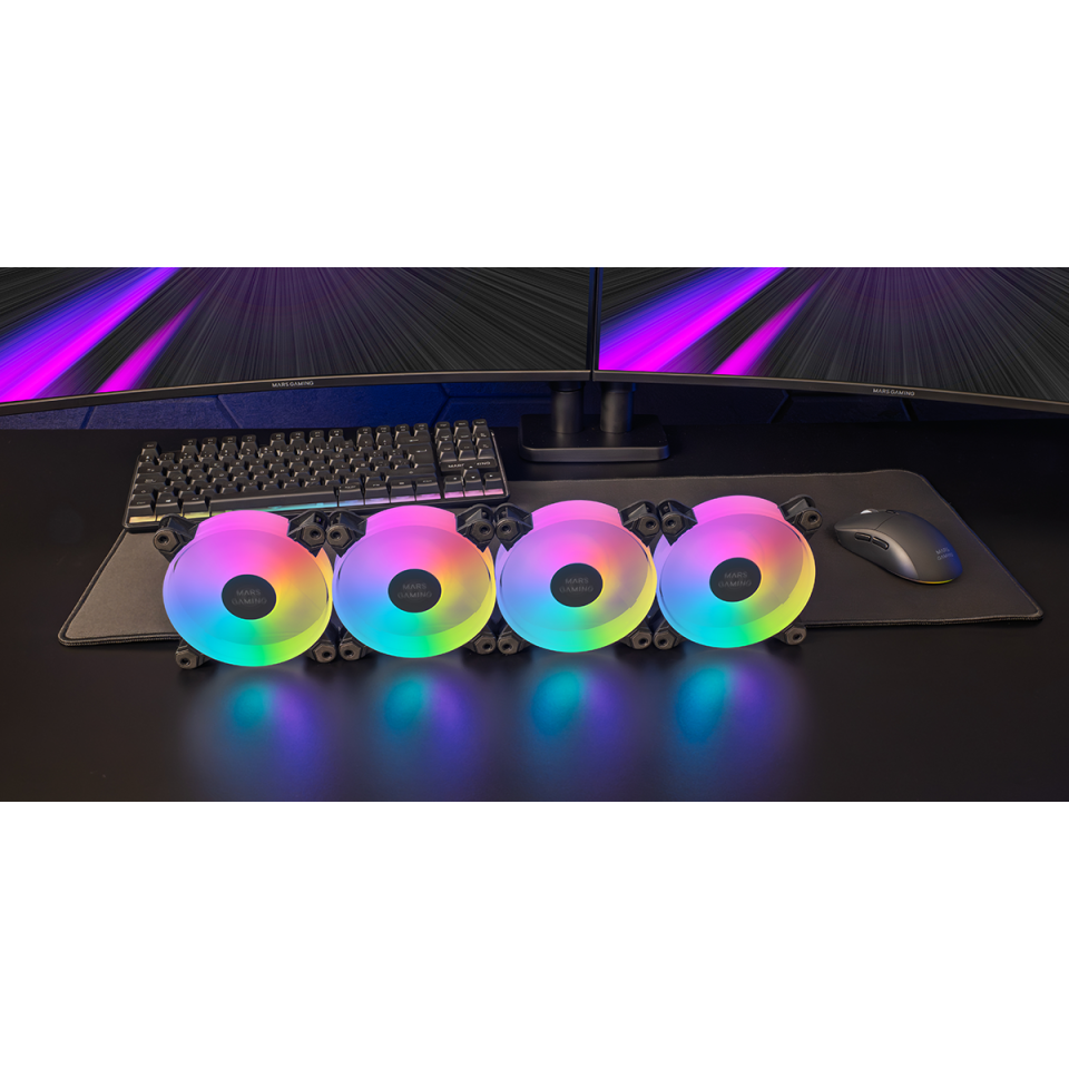 Kit of 4 fans ARGB MF-4A | Mars Gaming