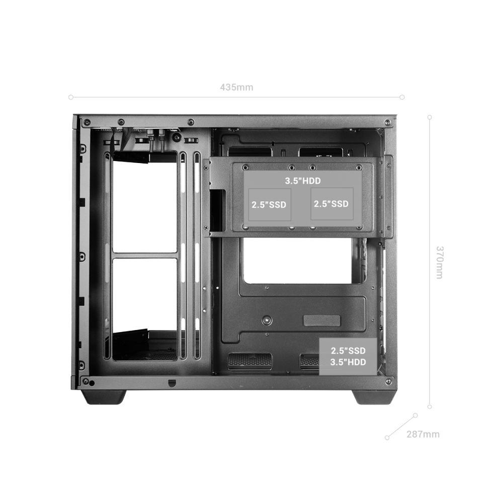 Boîtier Micro-ATX personnalisé MC-3TCORELCDM | Mars Gaming