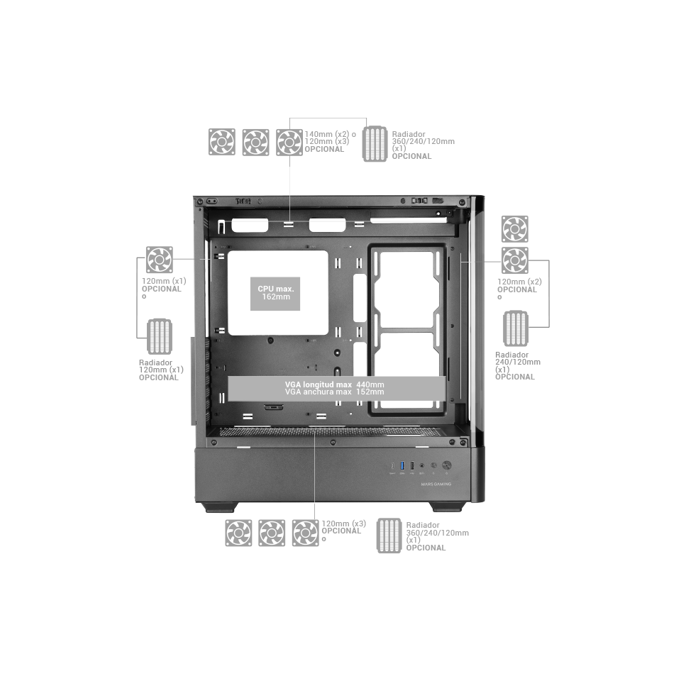 Cassa Gaming MC-LCDPRO | Mars Gaming
