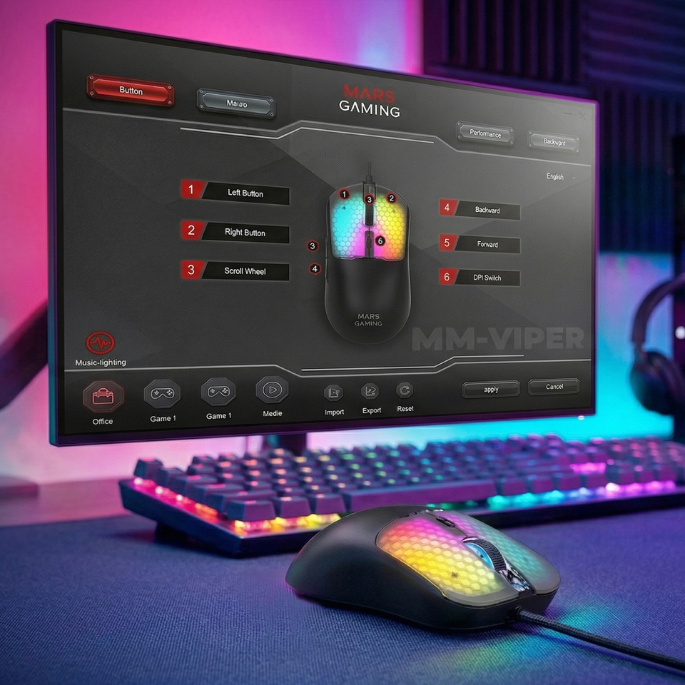 ماوس الألعاب فائق الخفة MM-VIPER