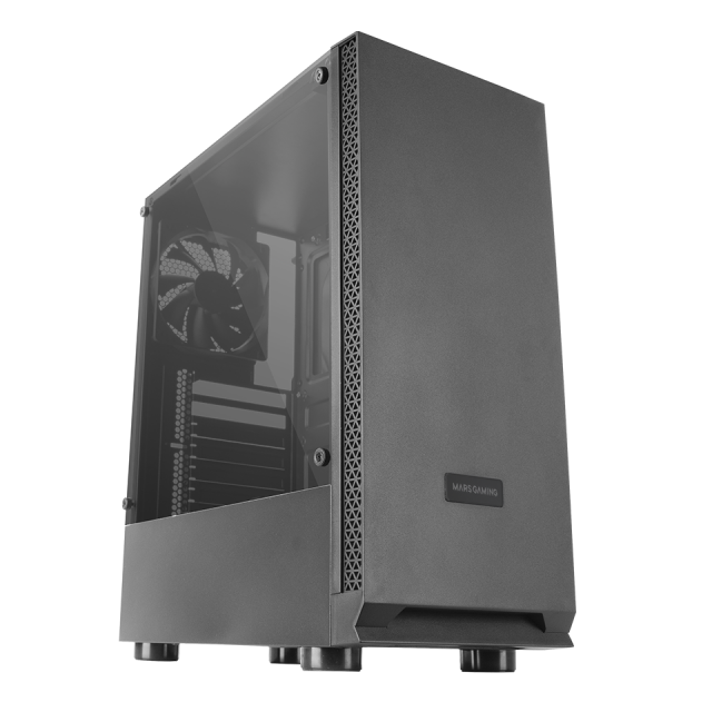 MC100W caja mars gaming mc100w caja pc atx ventilador 90mm frgb  convect-cool blancorgb blanco
