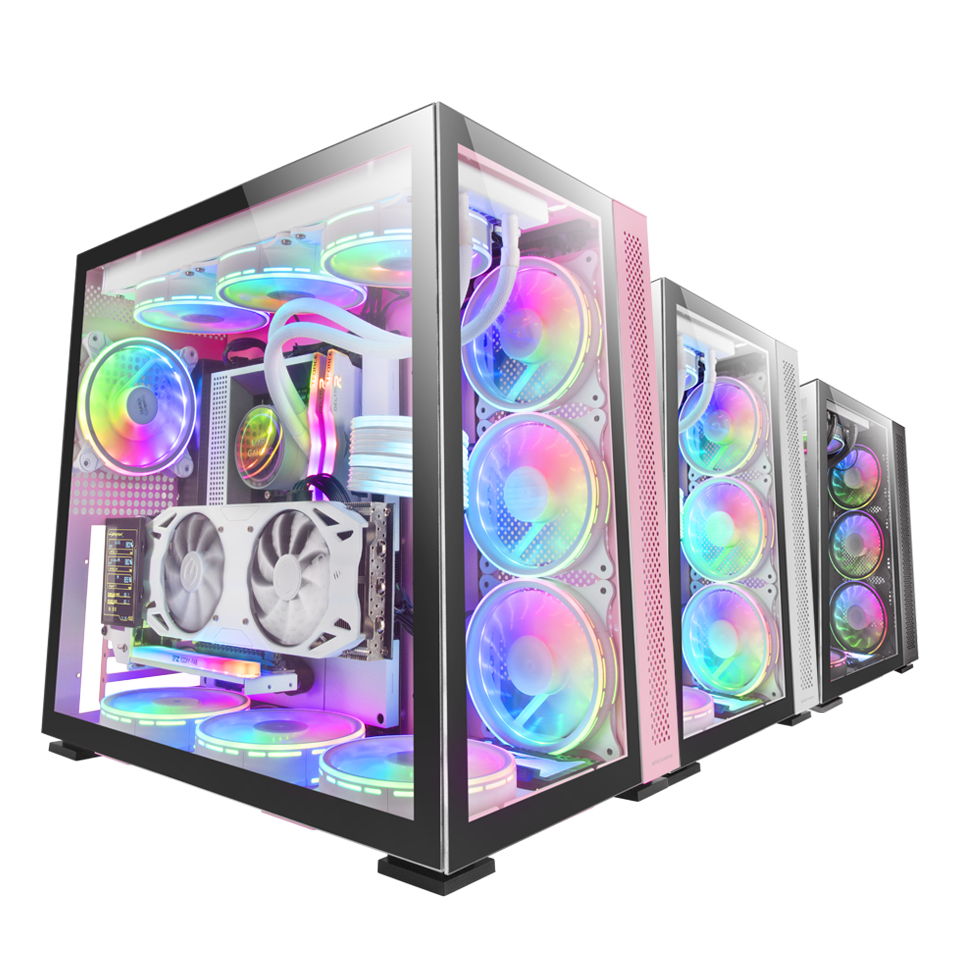 Mars Gaming MCV2 Blanco Caja Gaming ATX Premium XXL Doble Ventana Cristal  Templado Estructura Modular Doble Cámara