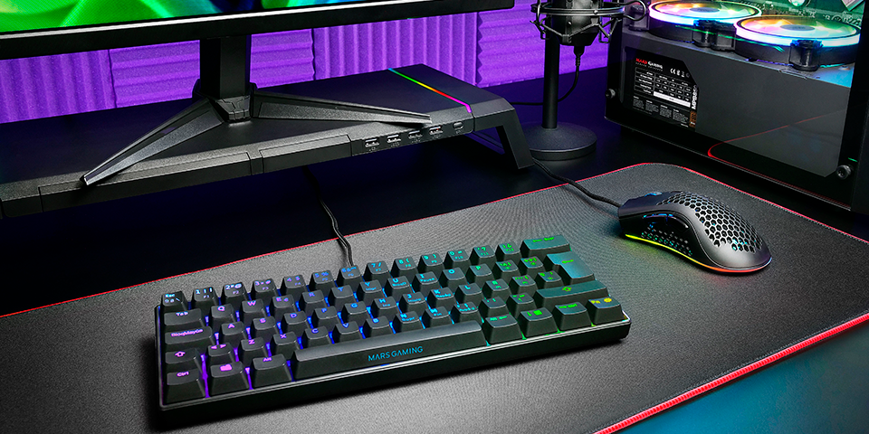 Mars gaming MKMINIBES RGB Gaming Mechanical Keyboard Black