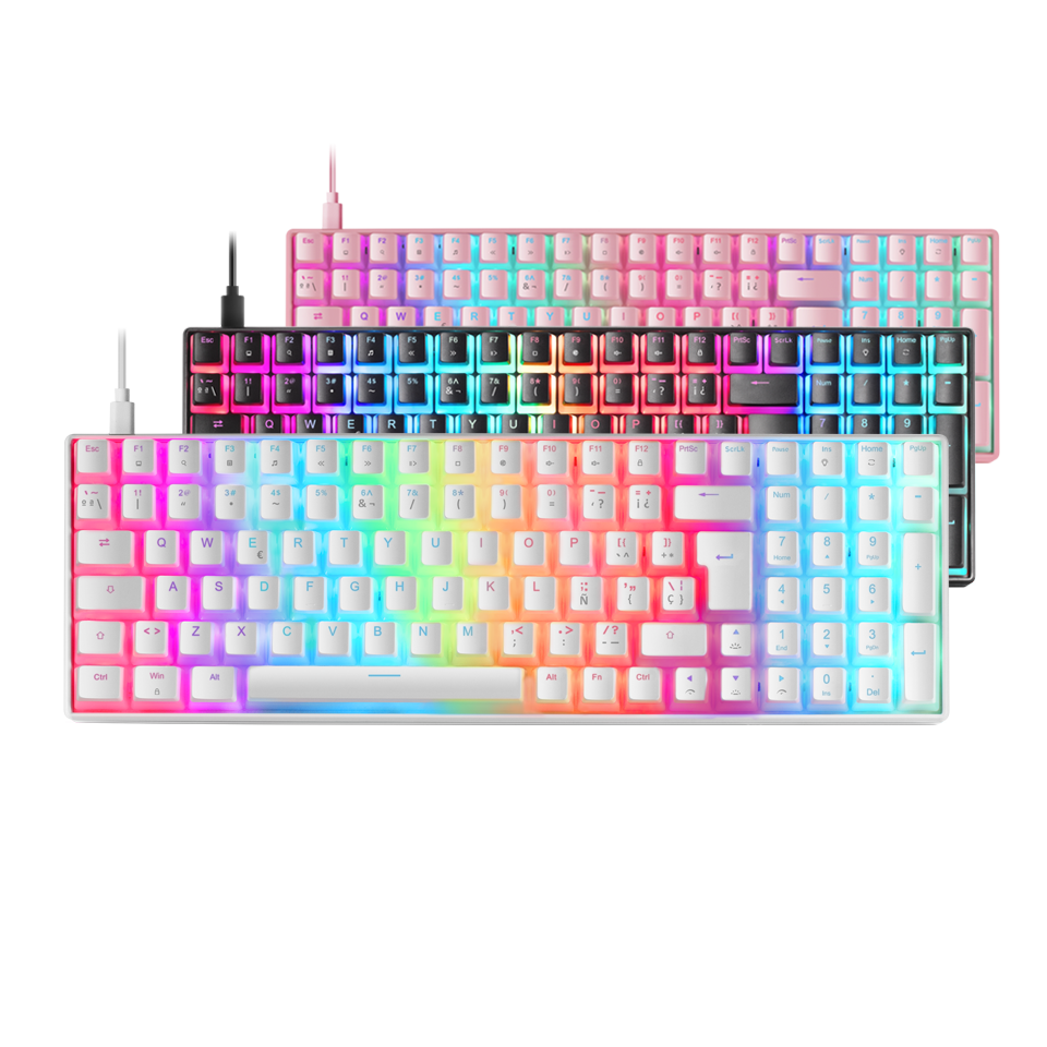 Mars Gaming MKCLOUD Black Pink White Wireless Mechanical Keyboard  Ultra-Compact 75% Gaming RGB Switch OUTEMU SQ PRO Blue Brown Red PBT  Pudding Keys
