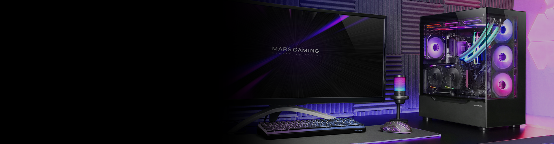 Mars Gaming MCK Cristal Templado RGB USB 3.0 Blanca - COMPOSANTS
