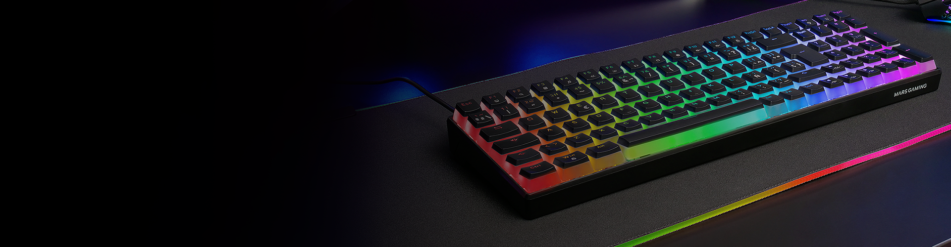 Mars gaming MKMINIRES RGB Gaming Mechanical Keyboard Black